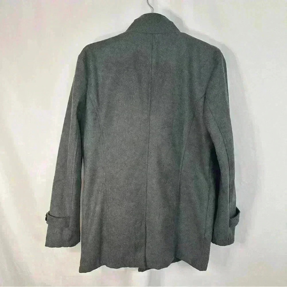NWT Coat Jacket Button Up Front Pockets Snap Button Collar Womens Size XL Gray - Picture 11 of 15